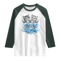Fck Ice Raglan Shirt Cute Cat Melting Ice Pro Immigrant
