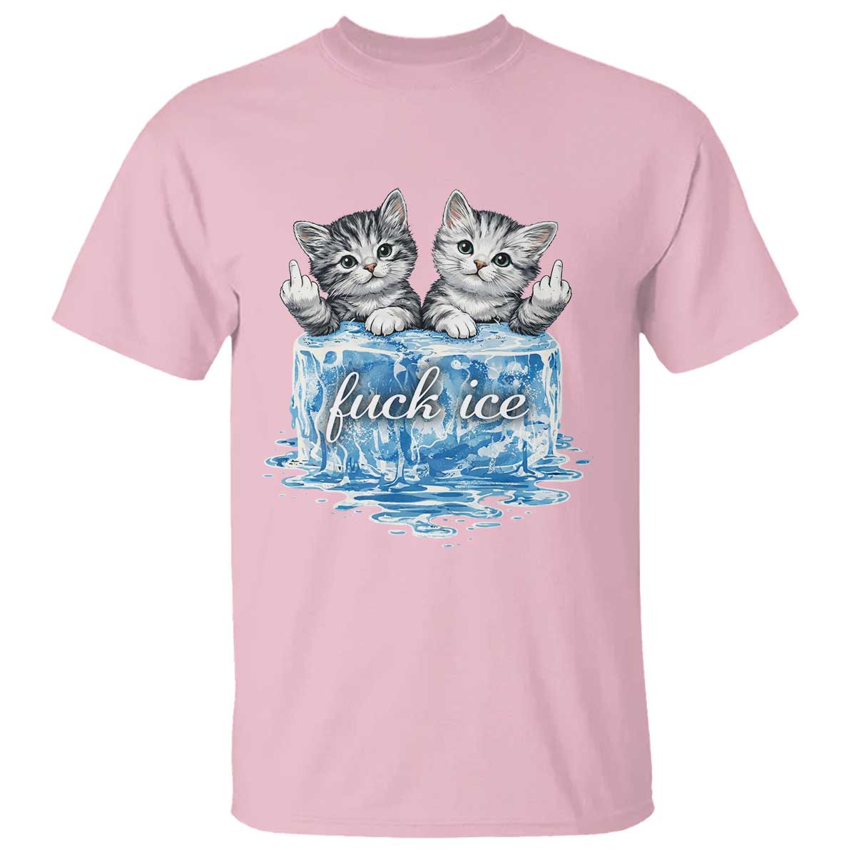 Fck Ice T Shirt Cute Cat Melting Ice Pro Immigrant