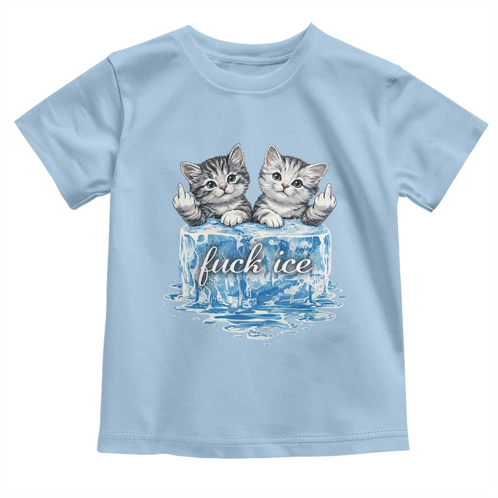Fck Ice Toddler T Shirt Cute Cat Melting Ice Pro Immigrant