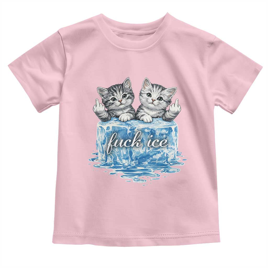 Fck Ice Toddler T Shirt Cute Cat Melting Ice Pro Immigrant