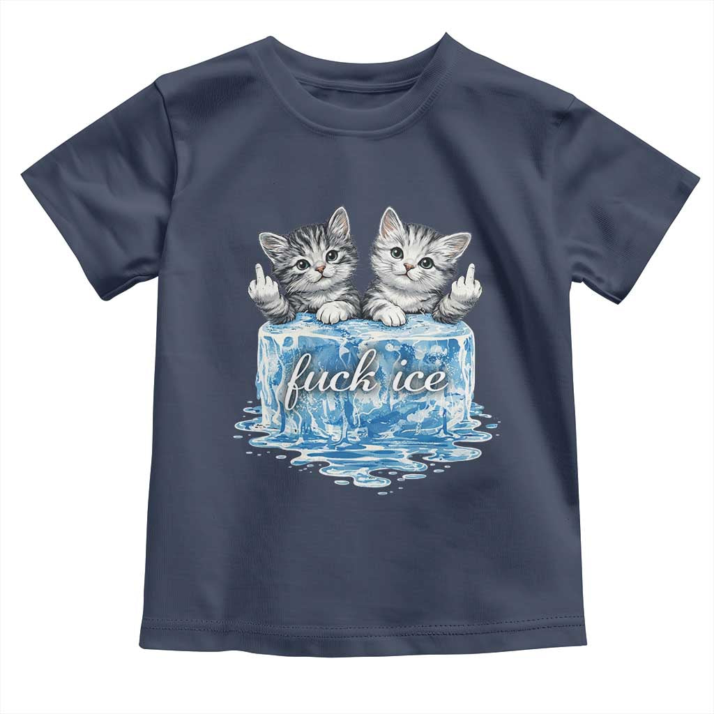 Fck Ice Toddler T Shirt Cute Cat Melting Ice Pro Immigrant