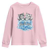 Fck Ice Youth Sweatshirt Cute Cat Melting Ice Pro Immigrant