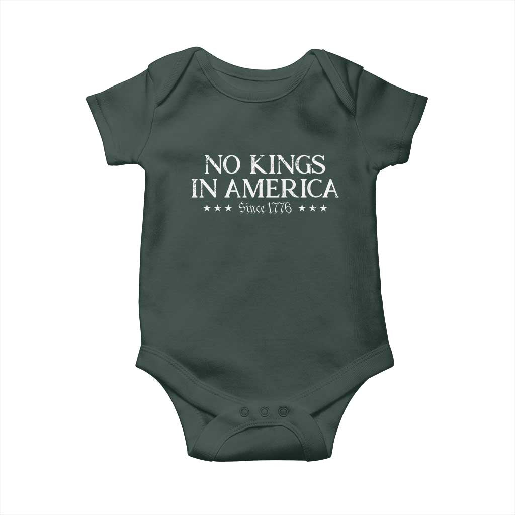 No Kings In America Since 1776 Baby Onesie Vintage Star