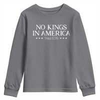 No Kings In America Since 1776 Youth Sweatshirt Vintage Star