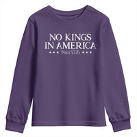 No Kings In America Since 1776 Youth Sweatshirt Vintage Star