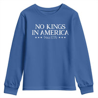 No Kings In America Since 1776 Youth Sweatshirt Vintage Star