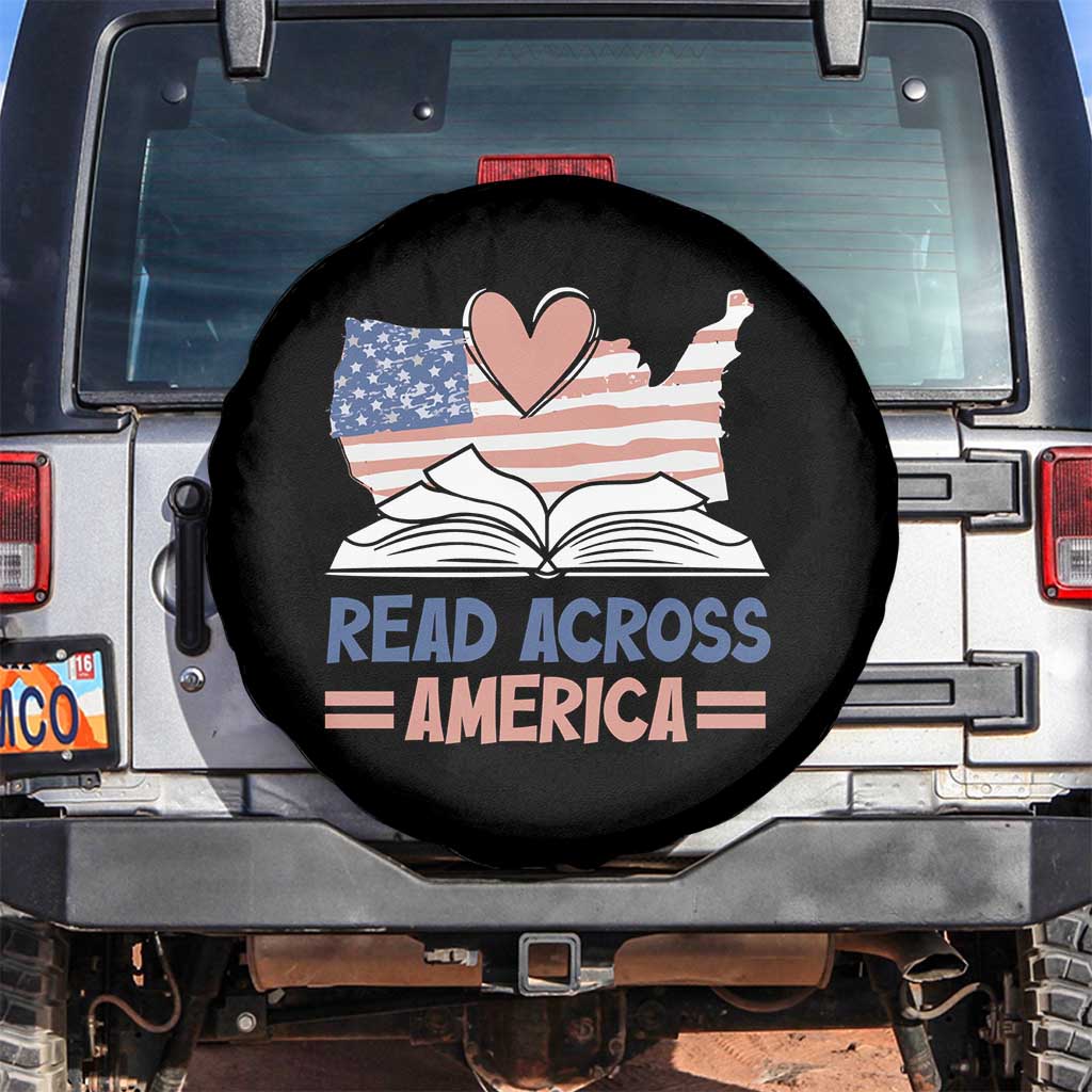 Funny National Reading Month Books Readers Spare Tire Cover Reading Across America Teacher American Flag