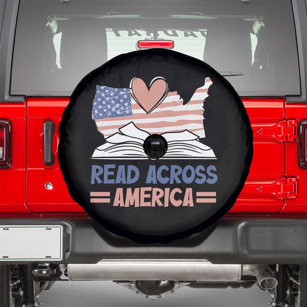 Funny National Reading Month Books Readers Spare Tire Cover Reading Across America Teacher American Flag