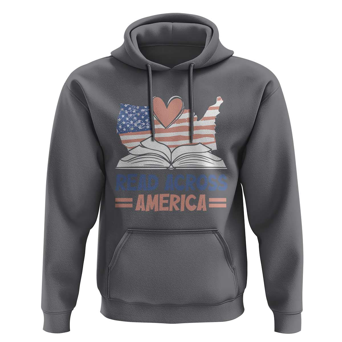 Funny National Reading Month Books Readers Hoodie Reading Across America Teacher American Flag