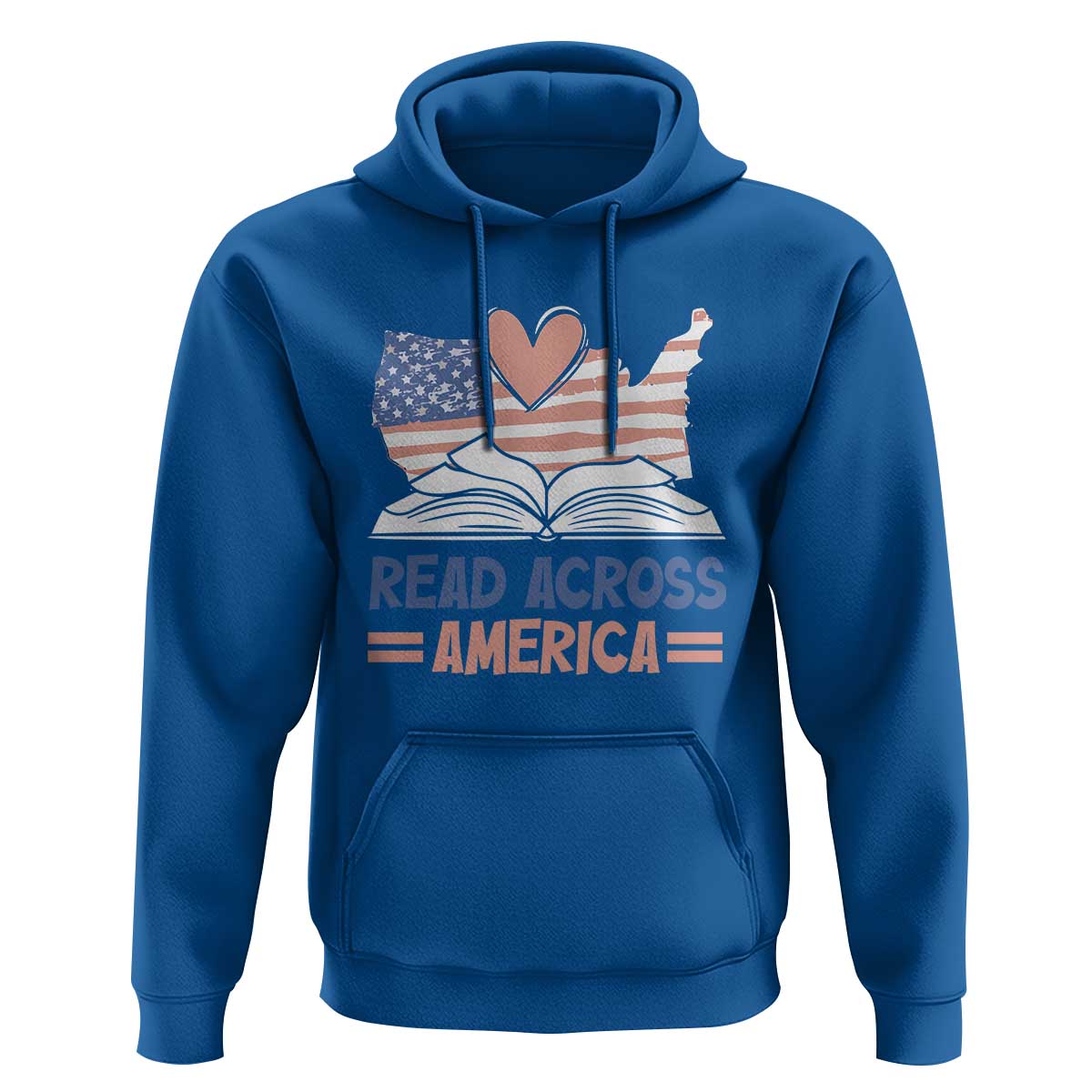 Funny National Reading Month Books Readers Hoodie Reading Across America Teacher American Flag