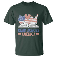 Funny National Reading Month Books Readers T Shirt Reading Across America Teacher American Flag