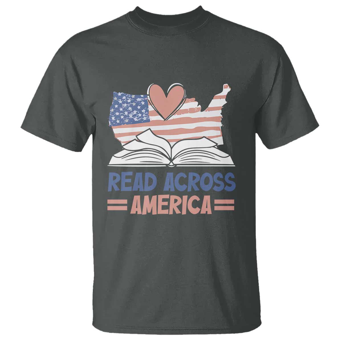 Funny National Reading Month Books Readers T Shirt Reading Across America Teacher American Flag