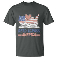 Funny National Reading Month Books Readers T Shirt Reading Across America Teacher American Flag