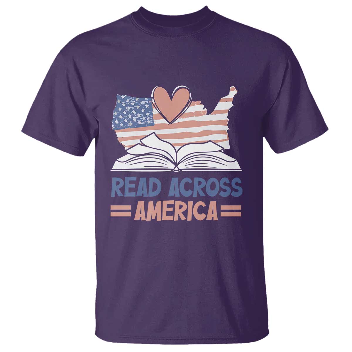Funny National Reading Month Books Readers T Shirt Reading Across America Teacher American Flag
