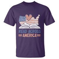 Funny National Reading Month Books Readers T Shirt Reading Across America Teacher American Flag