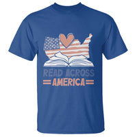 Funny National Reading Month Books Readers T Shirt Reading Across America Teacher American Flag