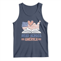Funny National Reading Month Books Readers Tank Top Reading Across America Teacher American Flag