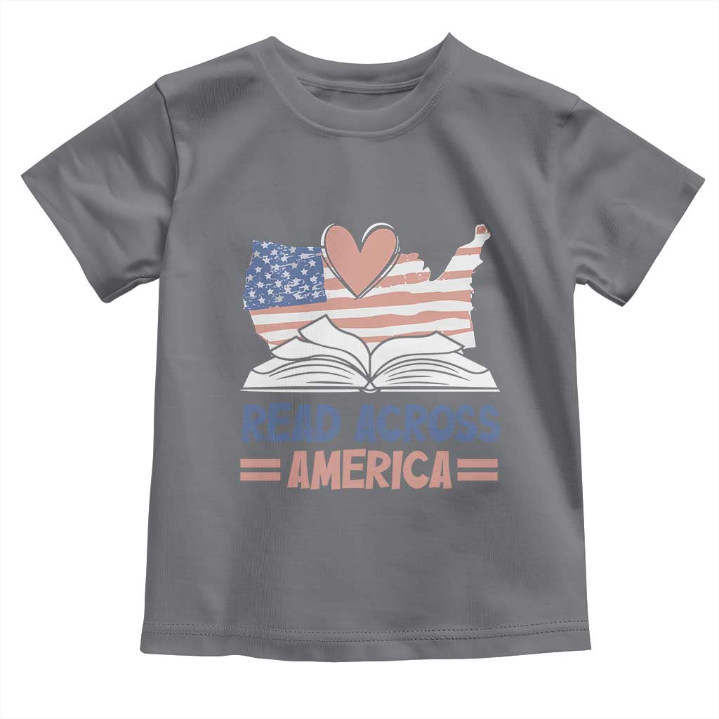 Funny National Reading Month Books Readers Toddler T Shirt Reading Across America Teacher American Flag