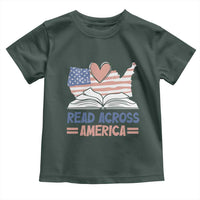 Funny National Reading Month Books Readers Toddler T Shirt Reading Across America Teacher American Flag