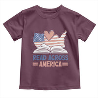 Funny National Reading Month Books Readers Toddler T Shirt Reading Across America Teacher American Flag
