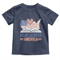 Funny National Reading Month Books Readers Toddler T Shirt Reading Across America Teacher American Flag