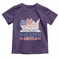 Funny National Reading Month Books Readers Toddler T Shirt Reading Across America Teacher American Flag