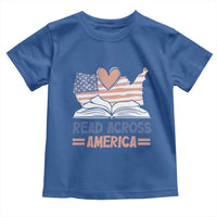 Funny National Reading Month Books Readers Toddler T Shirt Reading Across America Teacher American Flag