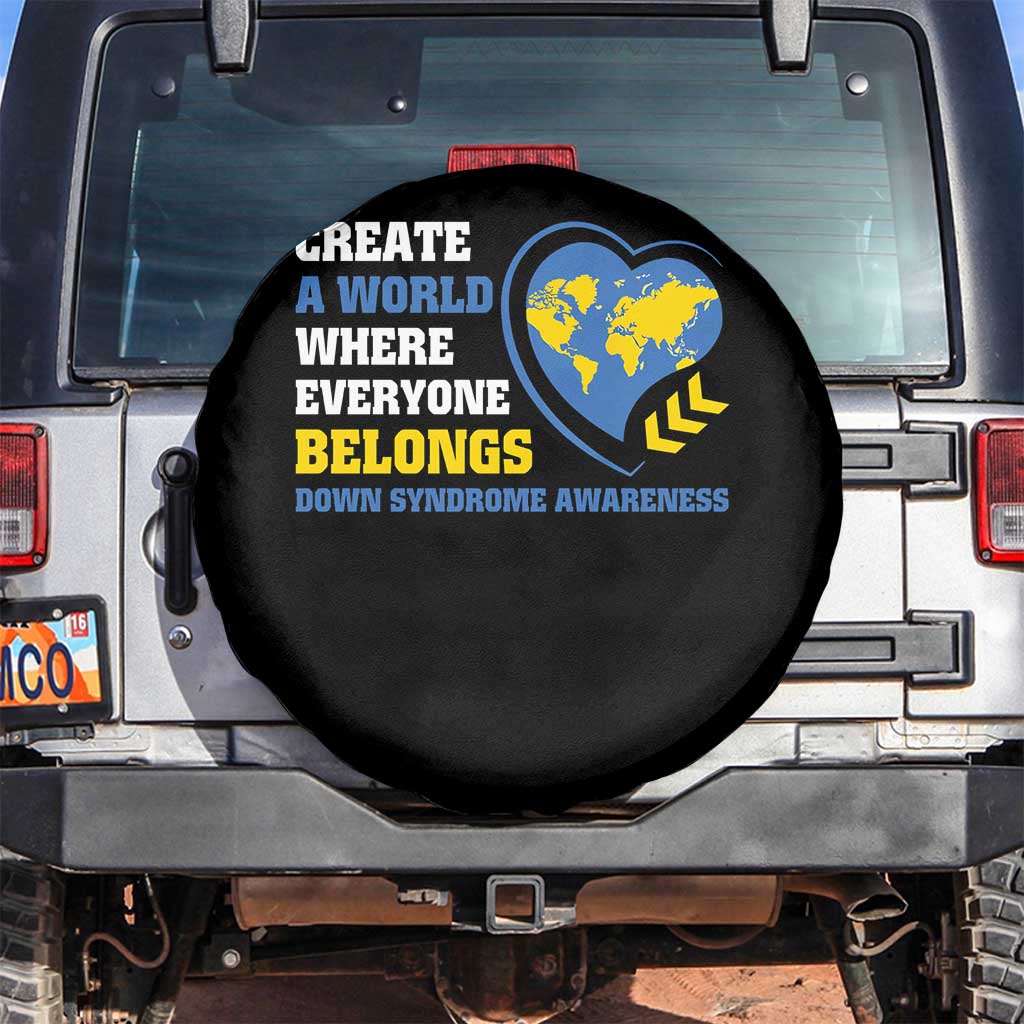 Down Syndrome Awareness Spare Tire Cover Create A World Where Everyone Belongs Heart