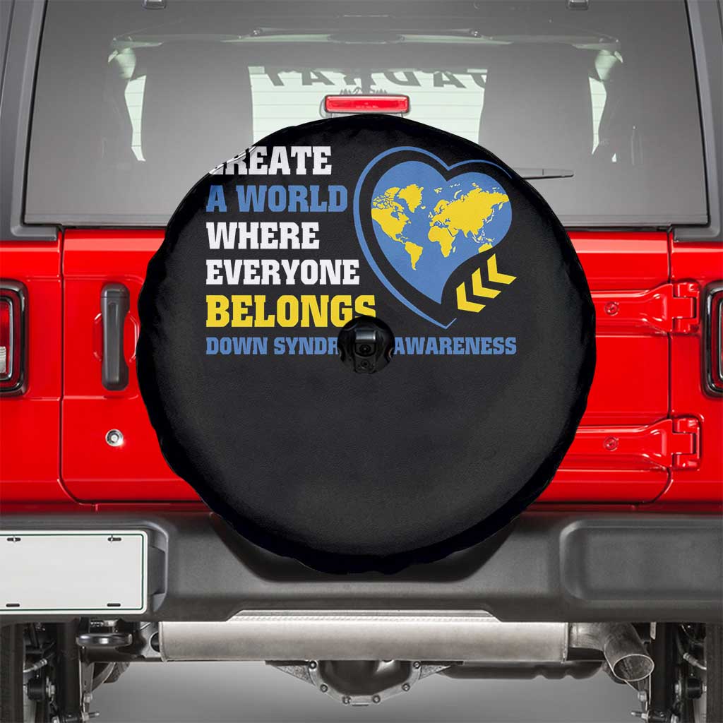 Down Syndrome Awareness Spare Tire Cover Create A World Where Everyone Belongs Heart