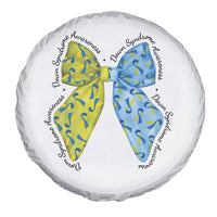 Down Syndrome Awareness Coquette Bow Ribbon Spare Tire Cover