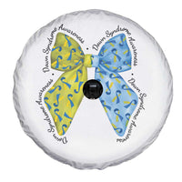 Down Syndrome Awareness Coquette Bow Ribbon Spare Tire Cover