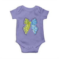 Down Syndrome Awareness Coquette Bow Ribbon Baby Onesie