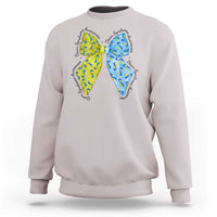 Down Syndrome Awareness Coquette Bow Ribbon Sweatshirt