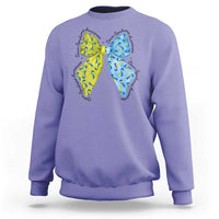 Down Syndrome Awareness Coquette Bow Ribbon Sweatshirt