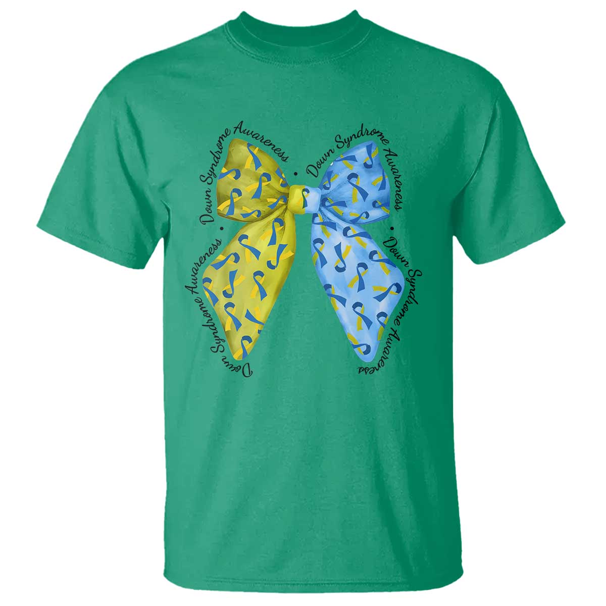 Down Syndrome Awareness Coquette Bow Ribbon T Shirt