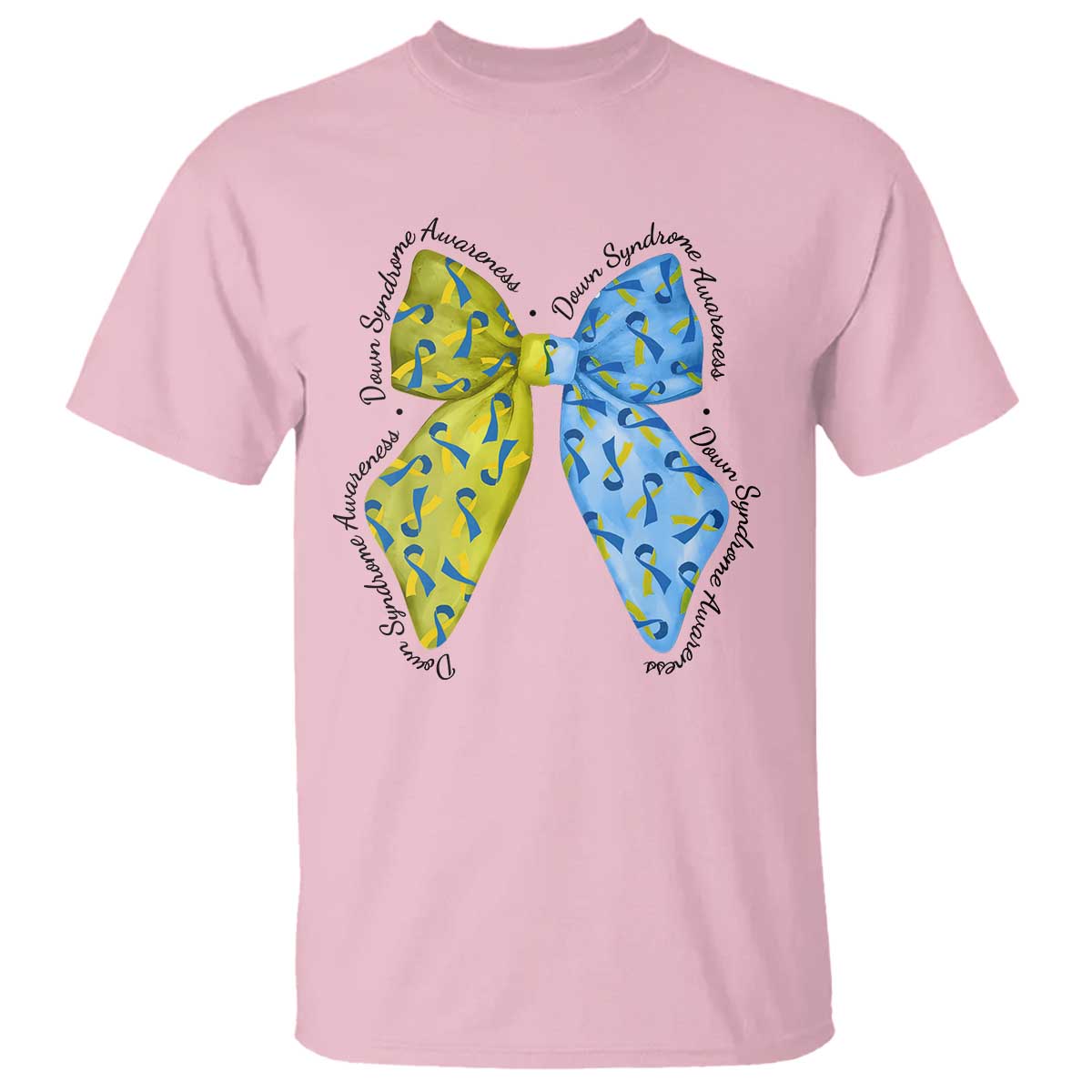 Down Syndrome Awareness Coquette Bow Ribbon T Shirt