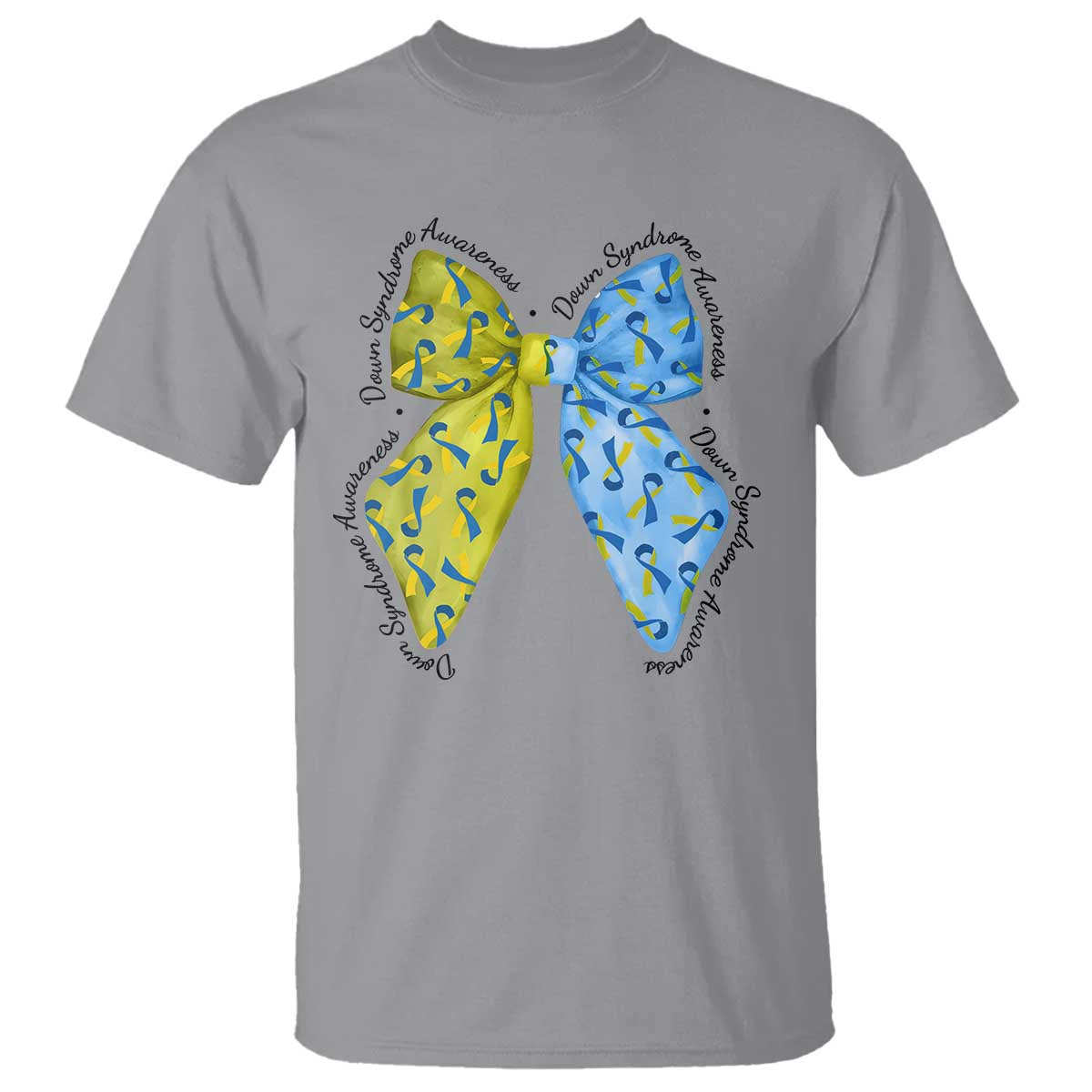 Down Syndrome Awareness Coquette Bow Ribbon T Shirt