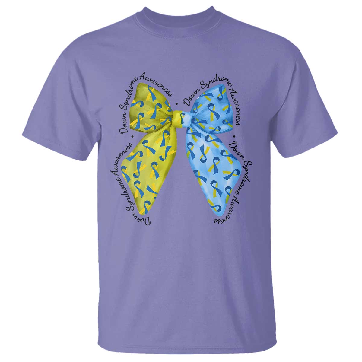 Down Syndrome Awareness Coquette Bow Ribbon T Shirt