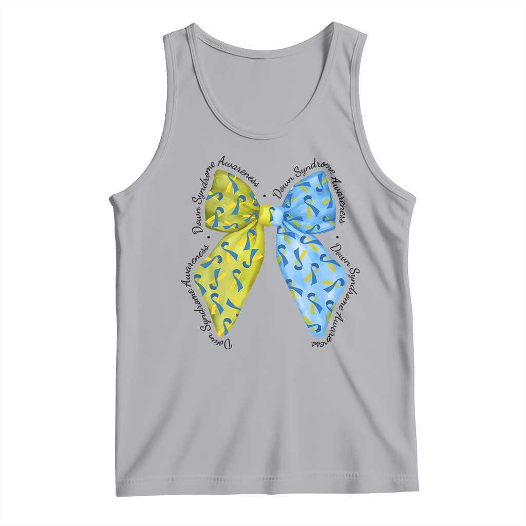 Down Syndrome Awareness Coquette Bow Ribbon Tank Top