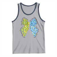 Down Syndrome Awareness Coquette Bow Ribbon Tank Top