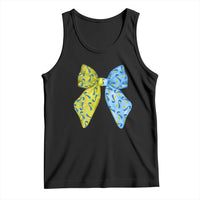 Down Syndrome Awareness Coquette Bow Ribbon Tank Top