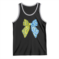 Down Syndrome Awareness Coquette Bow Ribbon Tank Top