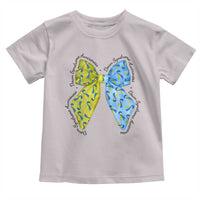 Down Syndrome Awareness Coquette Bow Ribbon Toddler T Shirt