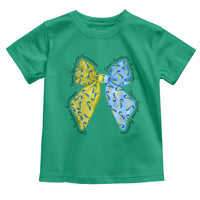 Down Syndrome Awareness Coquette Bow Ribbon Toddler T Shirt