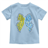 Down Syndrome Awareness Coquette Bow Ribbon Toddler T Shirt
