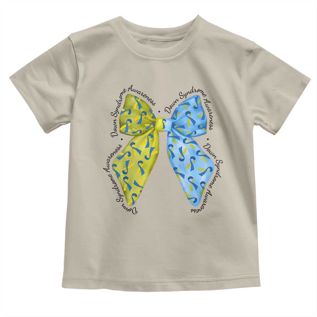 Down Syndrome Awareness Coquette Bow Ribbon Toddler T Shirt