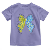 Down Syndrome Awareness Coquette Bow Ribbon Toddler T Shirt