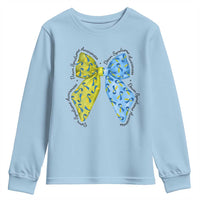 Down Syndrome Awareness Coquette Bow Ribbon Youth Sweatshirt