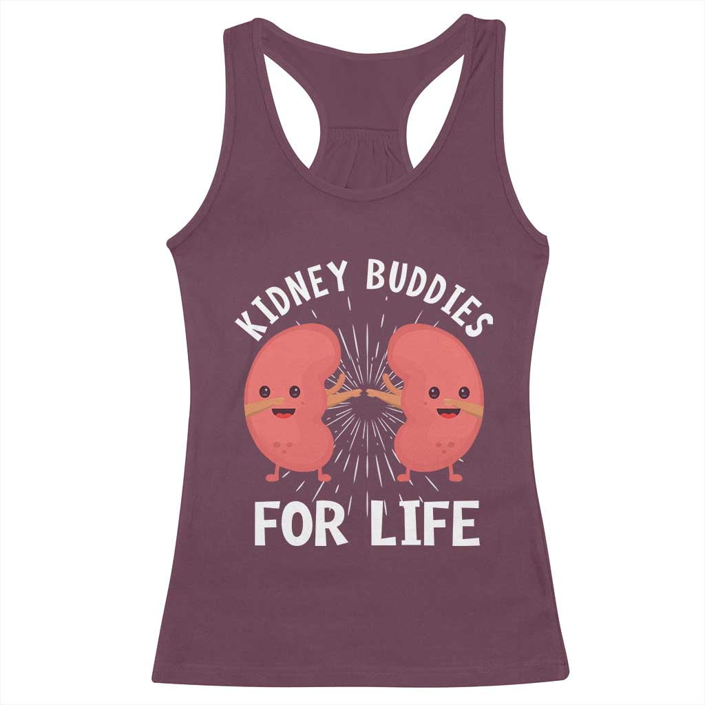 Funny Kidney Buddies For Life Racerback Tank Top Organ Transplant Donor Recipient Matching