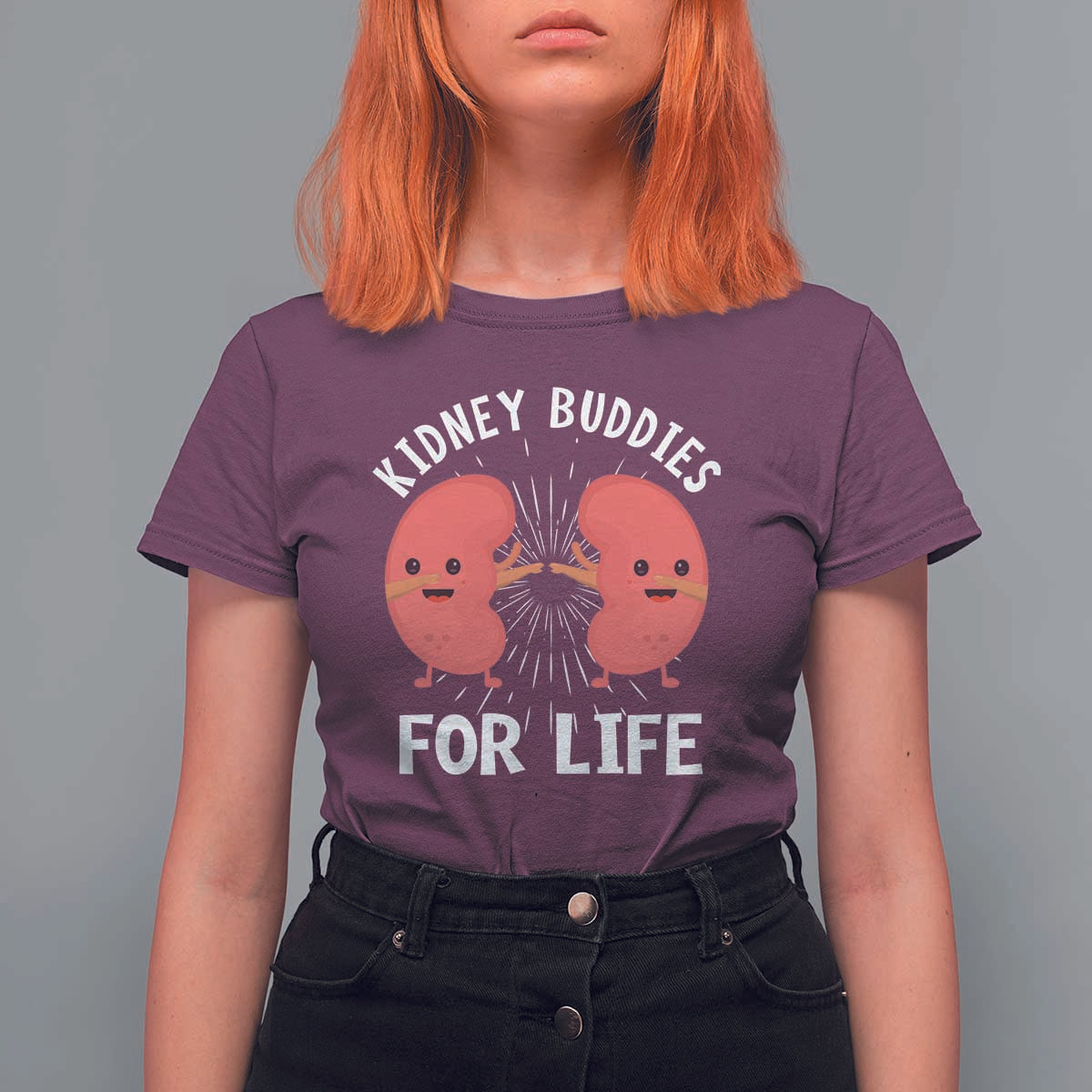 Funny Kidney Buddies For Life T Shirt For Women Organ Transplant Donor Recipient Matching